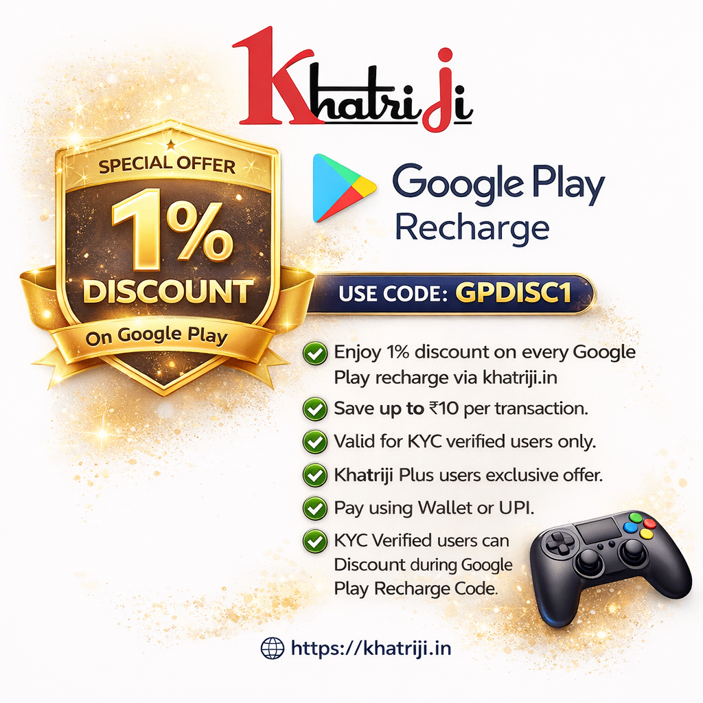 Flat Discount on Google Play Recharge