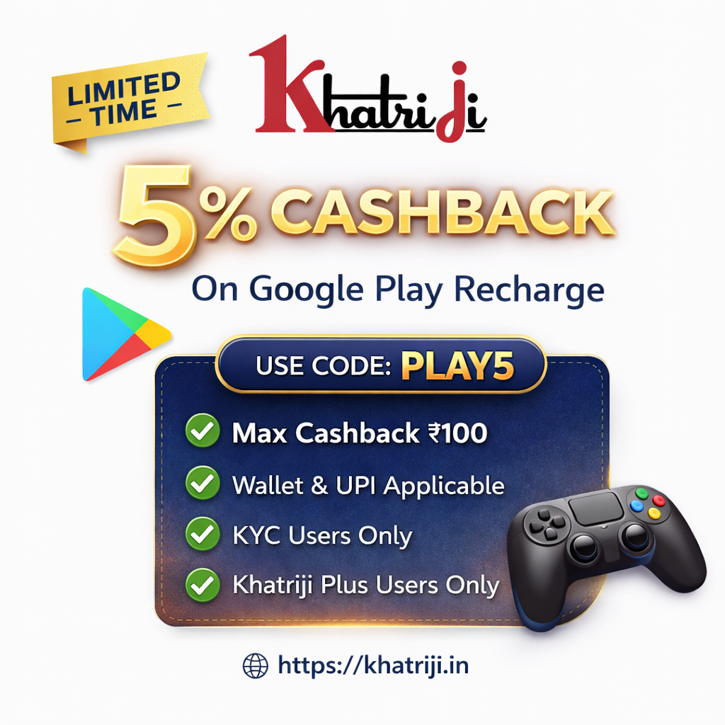 Google Play Recharge Offer and Cashback