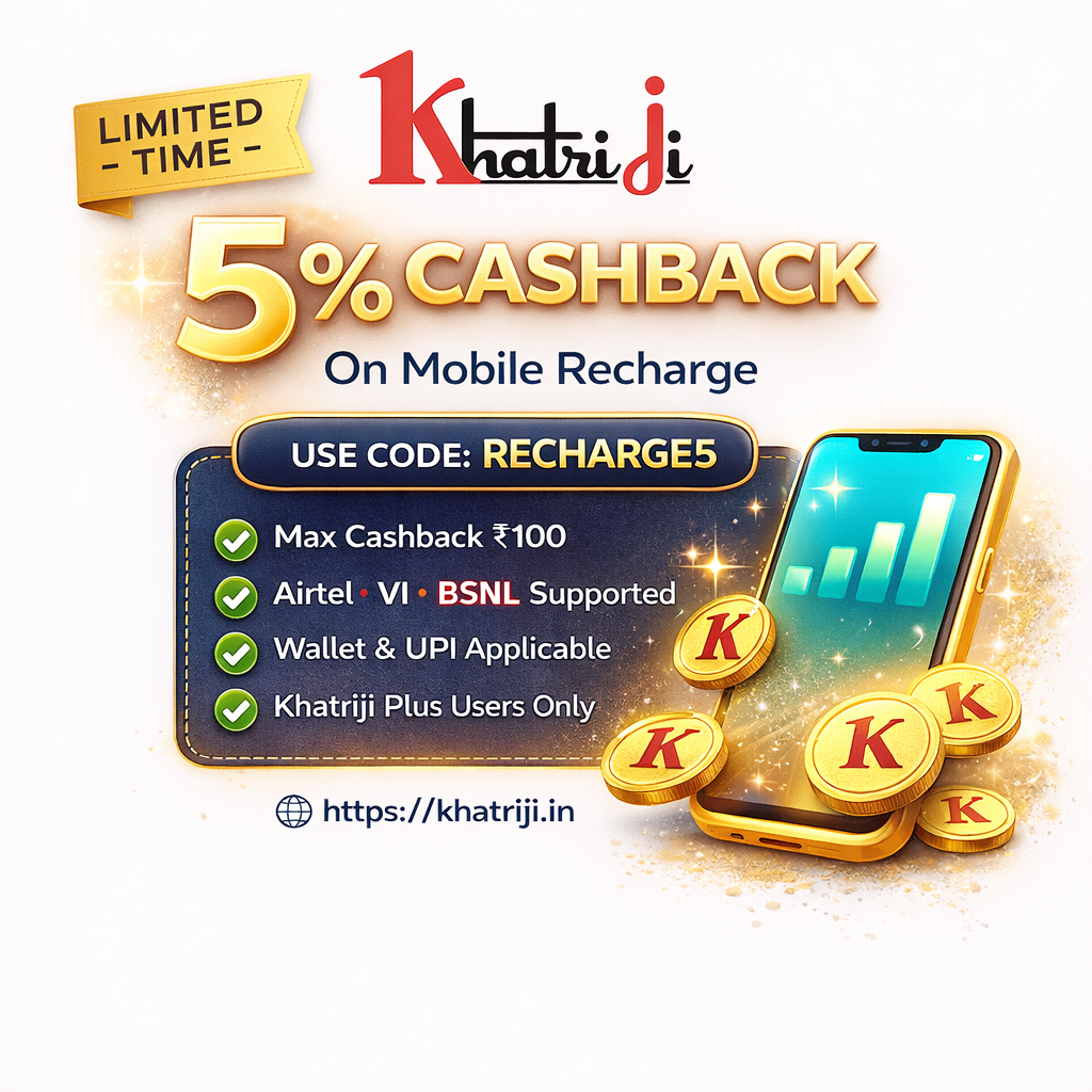 Mobile Recharge & Get 5% Cashback